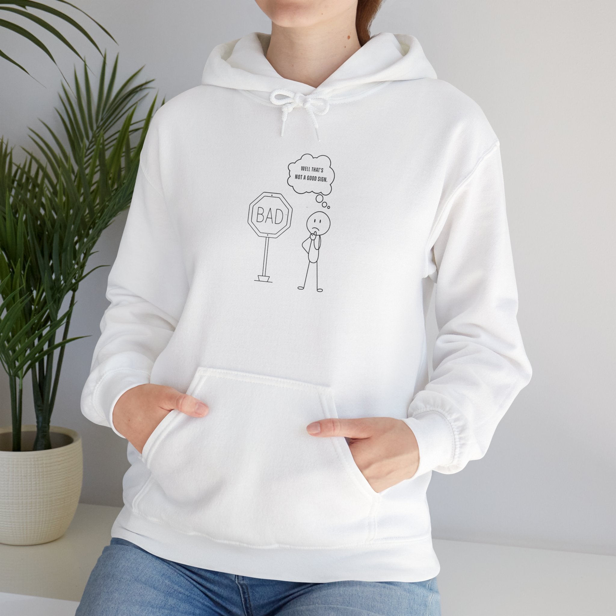 Funny Unisex Hooded Sweatshirt with Humor