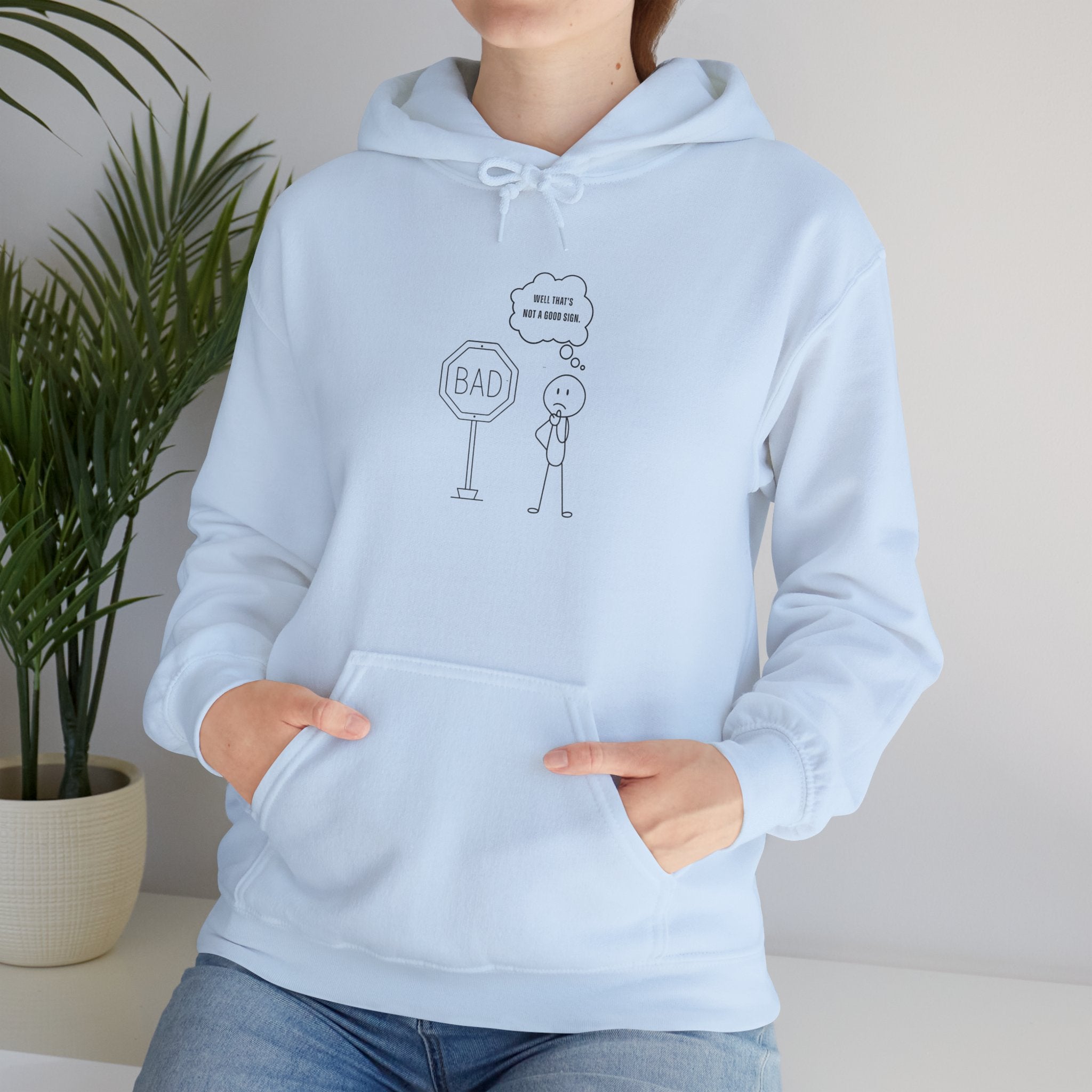 Funny Unisex Hooded Sweatshirt with Humor