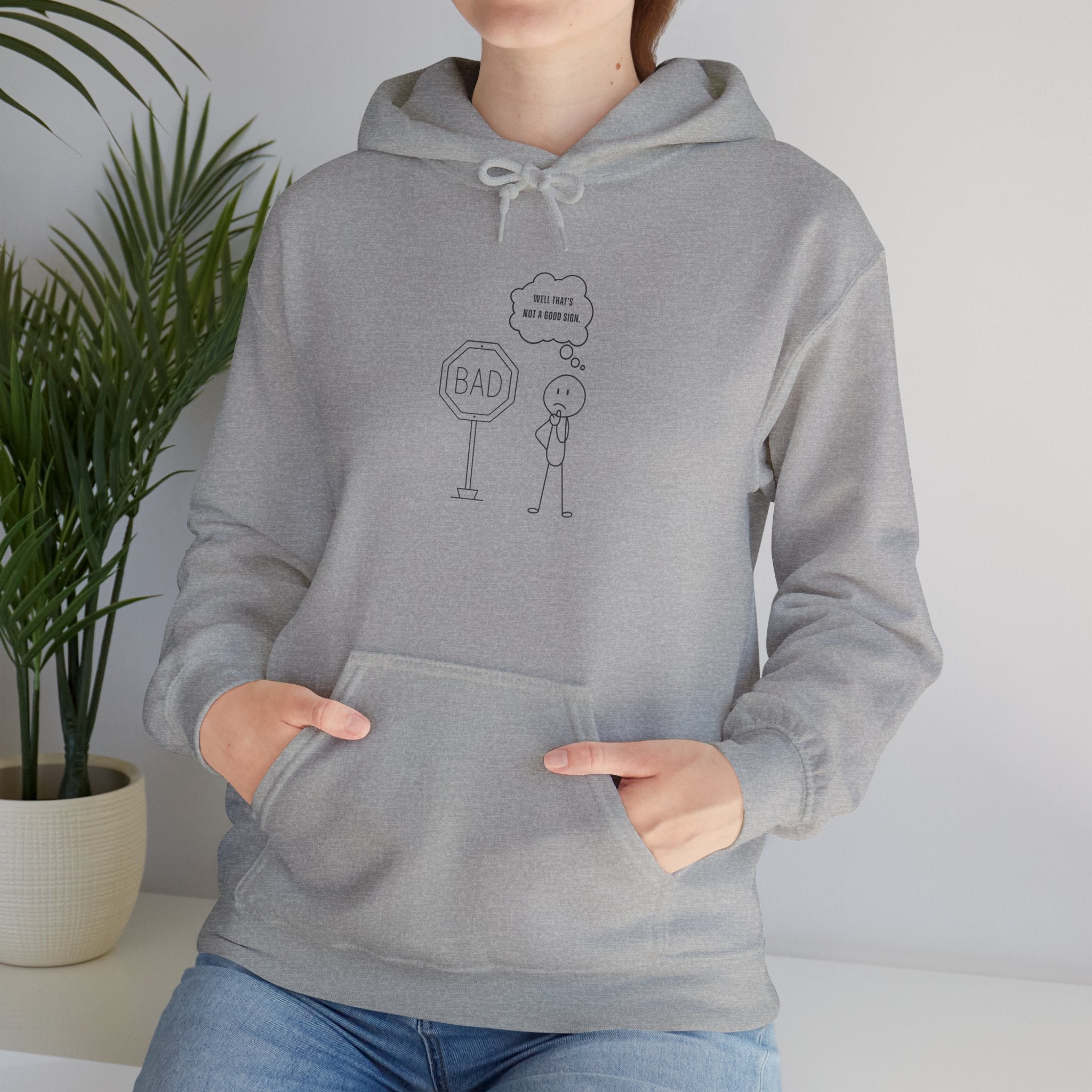 Funny Unisex Hooded Sweatshirt with Humor
